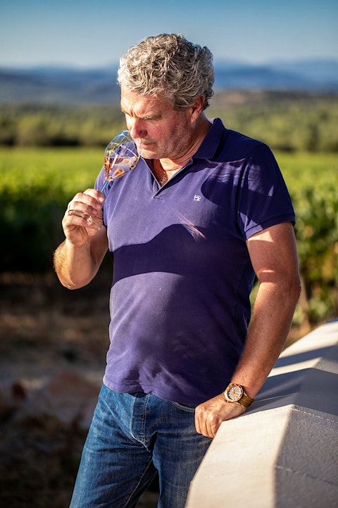 AIX Rosé Owner Eric Kurver tasting